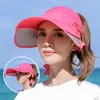 Szerokie brzegowe czapki ultrafioletowe puste, pusty czapka moda wszechstronna krem ​​przeciwsłoneczna i cieniujący rybak skalowalny antysun plażowy