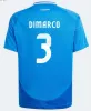 Maglie da calcio Italia Euro Cup 2024 Versione giocatore maglie da calcio TOTTI VERRATTI CHIESA Italia 23 24 25 T-shirt da calcio Uomo set kit bambini uniforme