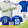 Usas Soccer Jerseys 24/25 Copa America 23/24 USWNT 4 STARS Woman Kid Kit usmnt Home 2024 Away Football Shirts Men Player 2025 Pulisic Smith Morgan Balogun 2023