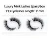 FOXESJI 2Pairs Natural Lashes Short Mink Faux Cils Fluffy Wispy Soft 9mm14mm False Eyelashes Eyelash Extension Makeup 240311