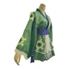 Cosplay Anime Costumes One cos Piece Roronoa Zoro Jeu de rôle Fantasia Come Lolita Femmes Jupe Kimono Ensemble Halloween Carnaval SetC24321