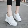 Donne casual piattaforma di moda bianca 457 scarpe mesh sneaker traspiranti sneaker neri che aumentano studente 4 4