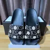 Designer Slides Heren Dames Slippers met Box bloei bloemen print leer Web Zwarte schoenen Mode luxe zomersandalen strand sneaker