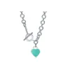 デザイナーネックレスTiffanyJewelry Heart Necklace Luxury Jewelryデザインペンダントローズゴールドバレンタインデーギフトジュエリー
