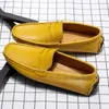 Casual skor äkta läder män lyxformella lägenheter mens loafers mockasins manlig andningsskiva på båt plus storlek 38-49