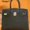 Genuine Leather Bk Handbags Designer Full Manual Hand Sewn 25/30cm Togo Calf Lock Buckle Lychee Grain Women's handmade