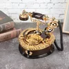 Dekorativa figurer Creative Music Box Jewelry Storage Organizer Europeiska stil Klassiska telefonformade lådor Hemma -ornament