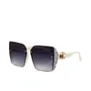 Party designer zonnebril gouden letter UV 400 zonnebril voor vrouw retro vierkant frame Sonnenbrillen brillen luxe klassieker 2024 nieuwe hot fa088 H4