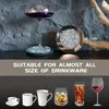 Tischsets 6 Stück Glaskristall verspiegelte Untersetzer für Getränke Crushed Diamond Cup Mat Runde Kaffee Tee Wein Home Decor