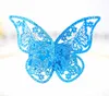 Pierścienie ręczników 25PCS 3D Butterfly Pierścienie serwetkowe migające złotą papierową klamrę domowy stół obiadowy dekoracja bankiete El Butterfly Pierścienie 240321