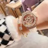 Hollow Out 2024 New Pentagram Dial Trend Trend Student Watch Hawnine Leather Strap Watch Watch Watch