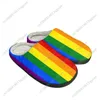 Pantofole Gay Pride Rainbow Love Home Cotone Uomo Donna Peluche Camera da letto Casual Mantieni calde Scarpe Pantofola termica per interni Scarpe personalizzate