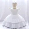 Vestidos de niñas Año Bordado de flores Baby Dress Bautismo 1er cumpleaños Princesa Kid para Boda Communion Prom Vestir