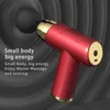 Massagegeweer Mini-massagegeweer Elektrisch nekmassageapparaat Fasciaal pistool voor rug Diep weefsel Spierontspanning Lichaam Nek Jicht Pijnverlichting Fitness 240321
