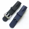 Calcolatrici Accessori per orologi Cinturino in caucciù impermeabile adatto per Admiral per cinturino Corum Cup 24 mm nero blu