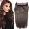 Pièce ZZHAIR Clipin 100% Extensions de cheveux humains brésiliens Remy 16 "24" une pièce 1 pièces ensemble 100g160g naturel droit