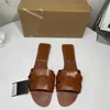 Explosioner Retail grossist 95% rabatt på högkvalitativa skor Fashion Sandal Womens Flat Bottomed Cow Leather Sandals One Line Za With Open Toe Beach med lata tofflor