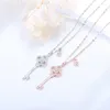 Pendentifs Singapour Argent Clé Collier Femmes Lumière De Luxe Instagram Petite Serrure Accessoires En Gros