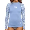 Maillots de bain pour femmes SPELISPOS Sports à manches longues Combinaison de surf Protection UV Natation serrée Hauts de plongée à haute élasticité