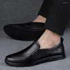 Casual Shoes Genuine Leather Men Loafers Moccasin Fashion Slip On Flats Adult Man Footwear Handmade Boat Shoe Drive