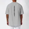 Oversized solto fitness casual mens camiseta streetwear hip hop roupas esportivas ginásio musculação tshirt verão malha rápida secagem t 240321