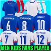 2024 25 Fan Player Jerseys de football français Home Away Kids Kit Benzema Giroud MBAPPE GRIEZMANN SALIBA PAVARD KANTE THURAM KOLO Maillot de Foot Equipe Football Shirt S-XXL