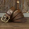 Belts Retro Washed Fashionable And Trendy Handmade Leather Belt Men's Needle Buckle Layer Cowhide Casual Denim