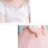 Belles perles de tulle rose robes de fille de fleur robes de concours de fille filles anniversaire / fête jupe fille robe de tous les jours personnalisé SZ 2-12 D321075