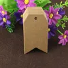 Décoration de fête 100 pcs/lot étiquettes en papier Kraft cadeau carte de langue de mot vierge 7x4 cm étiquette de décoration de gâteau