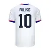 2024 PULISIC MCKENNIE voetbalshirt ERTZ PRESS WOOD MORGAN LLOYD 23 24 Amerika voetbalshirt Verenigde Staten Camisetas USA USMNT LLETGET Heren Kinderkit Dames Uniform