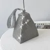 Totes Vintage Strass Bruidsbruiloft Portemonnee Mini Grijze Piramide Party Tote Kristal Avond Clutch Zwart