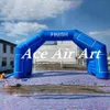 12 MW (40 piedi) con soffiatore nuovo arrivato Blue gonfiabile blu di avvio arco di ingresso dell'arco di ingresso può appesa un piccolo orologio temporale con banner rimovibile