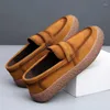 Mocassins de luxe en cuir suédé pour hommes, chaussures décontractées, mocassins de conduite légers, faits à la main, respirants, à enfiler, pour affaires