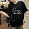 早春の女性TシャツデザイナーTシャツの誤った文字刺繍グラフィックティールーズカジュアルラウンドネックメンレディース半袖トップス