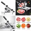 Outils de fruits et légumes en acier inoxydable Manuel Frozens Viandes Slicer Mouton Jambon Boeuf Cutter Coupe Hine Cuisine Fournitures Tslm 230728 Dhgxp