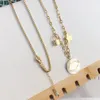 Diamond Necklaces Designer Pendants Brand Letter Necklace Letter Pendant Choker Pearl Stainless Steel Chains Jewelry Anniversary Gifts