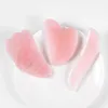 Masseur de visage Panneau de particules de quartz rose massage du visage panneau de particules naturel pierre melon sable outil de massage corps et visage jade ensemble de massage 240321