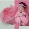 Couvertures Swaddling 50x150cm Wrap Baby Pographie Props Né Wraps Dentelle Po Studio Tissu Accessoires Drop Livraison Enfants Maternité Pépinière Otpmk