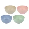 Bowls 4 Pcs Bowl Set Cereal Breakfast Reusable Pasta Salad Unbreakable Kitchen Plastic Appetizer