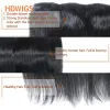 Stuk Clip in één stuk Recht 10 inch met 5 clips Menselijk haarverlenging Braziliaanse Remy-haarstukje Clip in Hair Extensions Natuurlijk