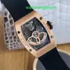 Kristal automatisch polshorloge RM-polshorloge Rode lippen vol sterren Damesserie Rm07-01 18k roségoud origineel diamant automatisch mechanisch beroemd horloge