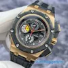 Famous Wristwatch Exciting AP Wrist Watch Royal Oak Offshore Series 26290RO Limited edition 650 Black Plate Red Needle Date Timing Function Automatic Machinery