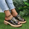 Stivali Nuovi sandali Donne Donne Stampa serpente Classico vacanza casual Daily Apte Rivets Monk Sandals comodi più dimensioni 43