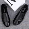 Casual Shoes Men's Loafer Shoe Covers Breattable Comant Moccasin Flat äkta läderföretag Hög kvalitet