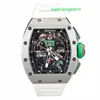 Reloj de pulsera masculino RM reloj de pulsera RM11-01 esfera con mecanismo al descubierto titanio reloj para hombre reloj mecánico automático cronógrafo