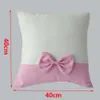 Bow Sublimation Blanks 40X40cm Pillow Covers DIY Printing Cushion Pillowcases With Zipper Cg001 cases