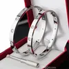 Bracelet de mode de créateur Argent Dames Or Rose Dames Vis Tournevis pour hommes Diamant Luxe Bijoux de créateurs Dames Bracelets pour hommes Boîte de bracelet nécessaire supplémentaire