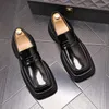 Casual schoenen heren luxe mode originele lederen merkontwerper vierkante neus Oxfords schoen instapper platform loafers feest prom schoenen