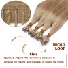 Extensions de cheveux naturels, choix riches, Micro boucle, 1 g/s, reflets, Micro anneau, perles, ligne de pêche, Extensions de cheveux, 613 #