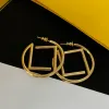 Designer Hoop for Womens Fashion Gold Hoops Big Circle Earrings Letter Smycken unisex örhängen 2209052d